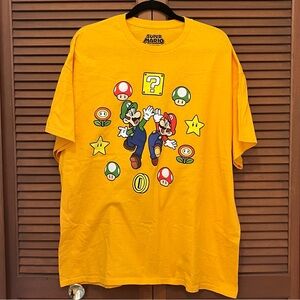 Nintendo Super Mario Yellow Graphic T-Shirt 2X